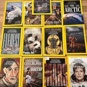 Lot of 13 National Geographic magazines